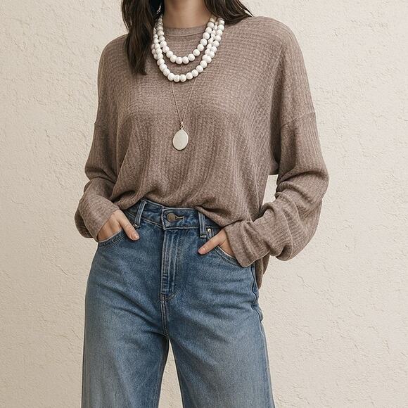Madewell Sweaters - Gorgeous! We the free women’s oversized waffle knit sweater size medium